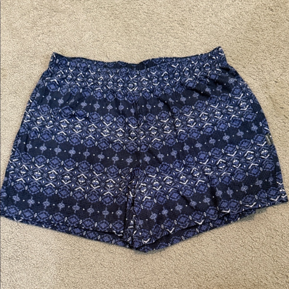 Eddie Bauer Navy Geometric Women's Pajama Shorts